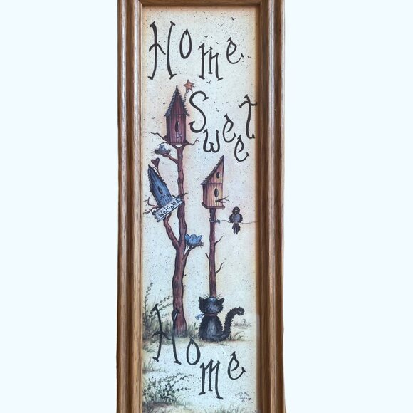 Picture Home Sweet Home 14”x5” Bird House Kitty Cat - Picture 3 of 3